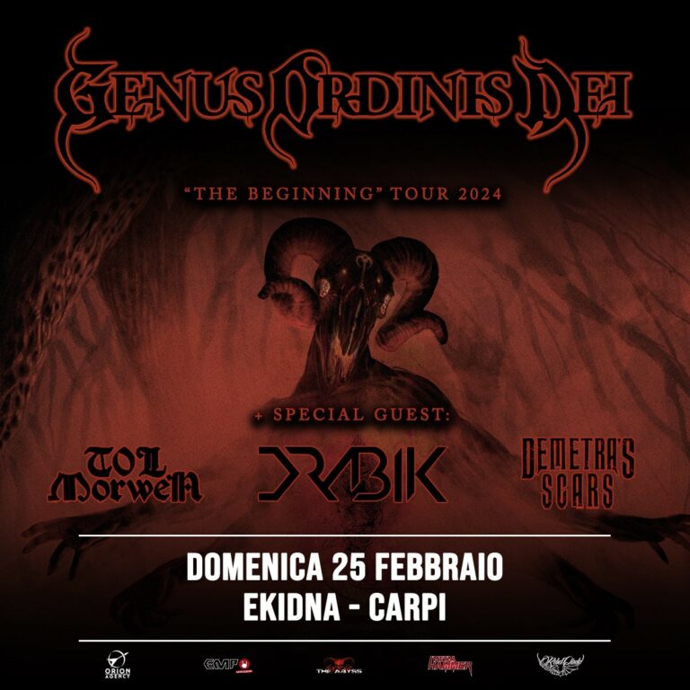 Genus Ordinis Dei, Tol Morwen, Drabik e Demetra’s Scars live a Modena