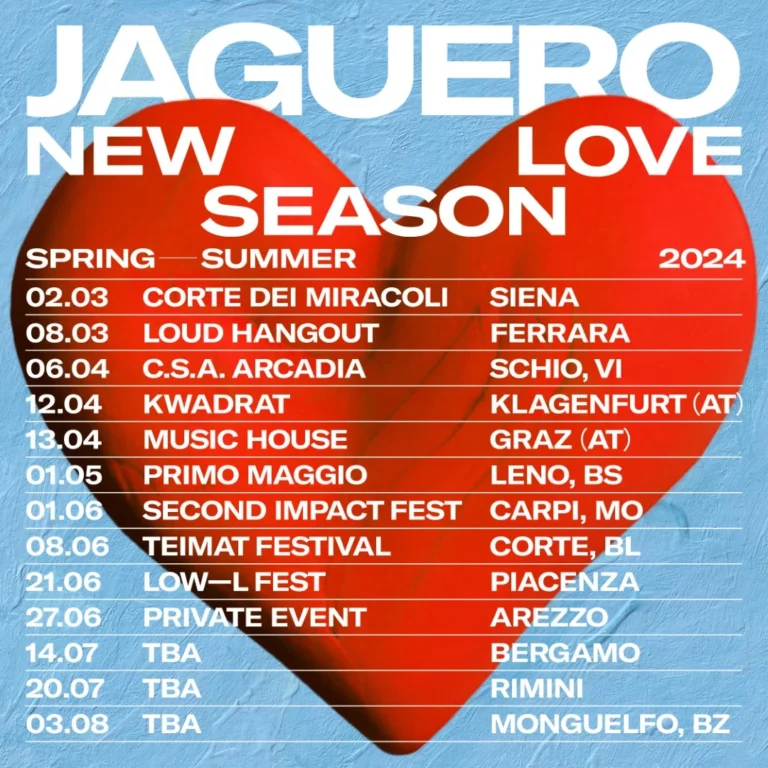 Jaguero annunciano le date del tour di questa primavera ed estate