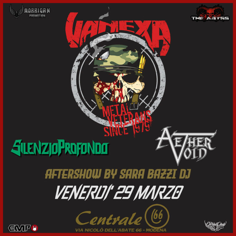 Gli orari di Vanexa + Silenzio Profondo + Aether Void live al Centrale 66 di Modena