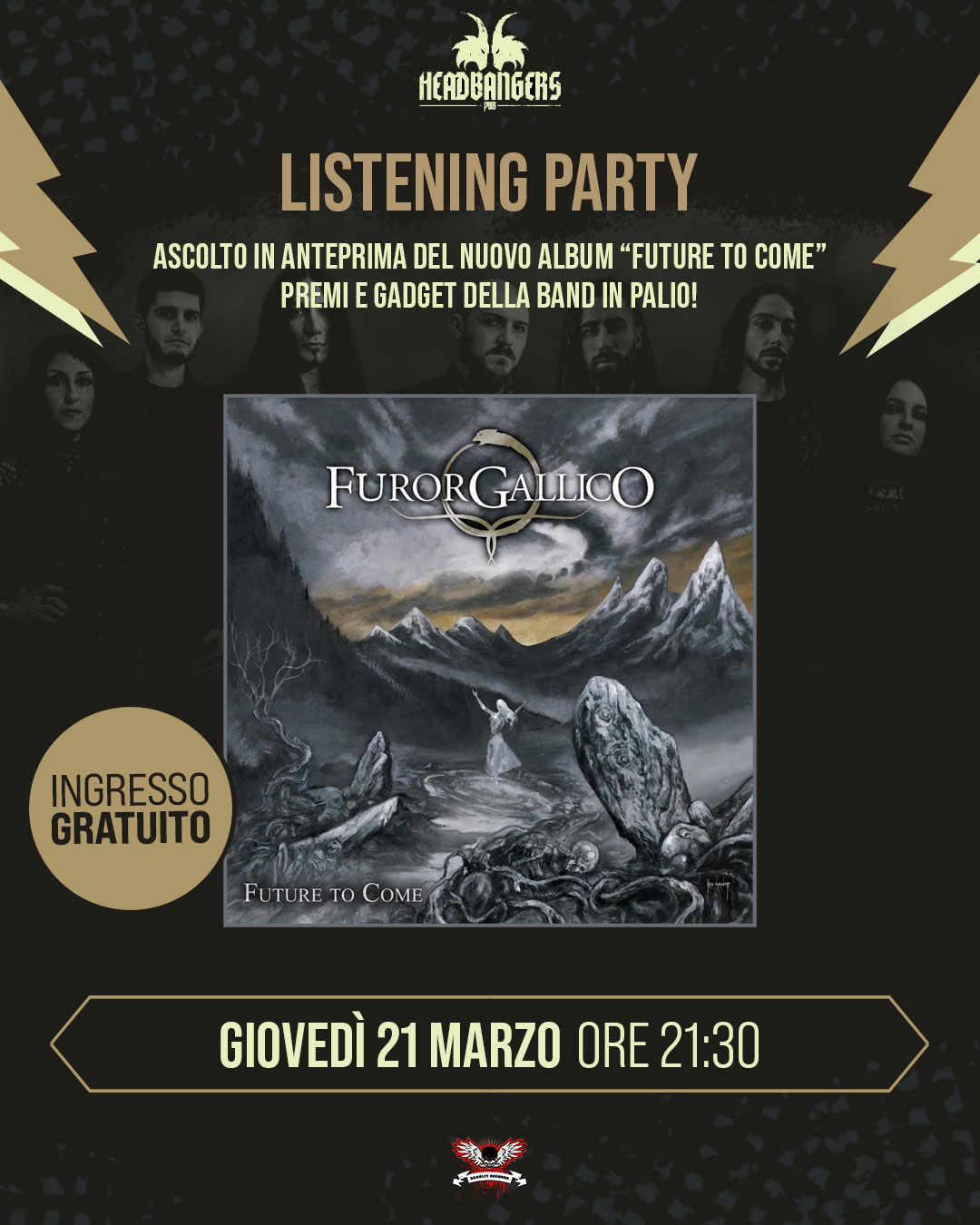 Furor Gallico – “Future To Come” listening party @ Headbangers Pub Milano