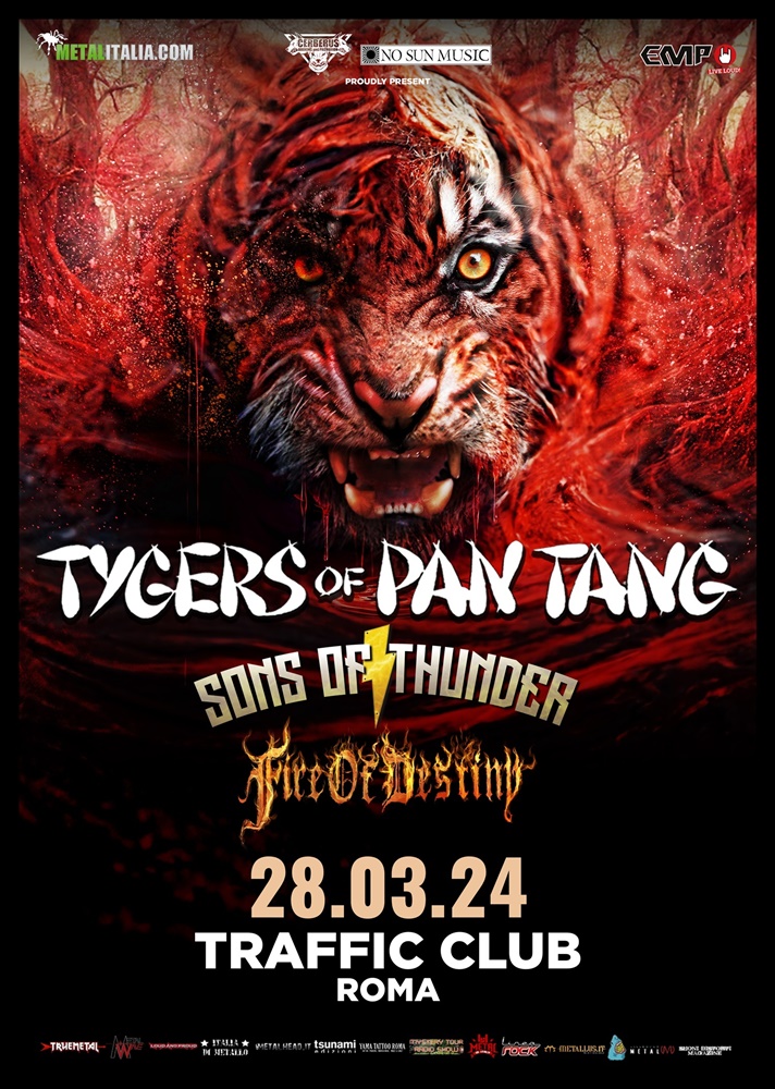 TYGERS OF PAN TANG + SONS OF THUNDER + FIRE OF DESTINY @ Traffic Live – Roma
