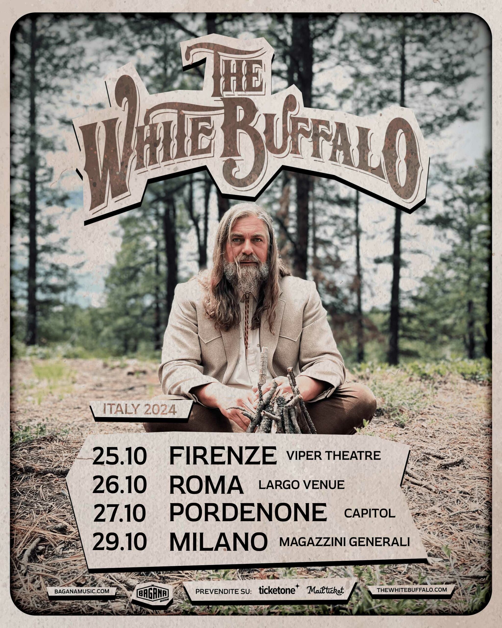 THE WHITE BUFFALO Torna in Italia con 4 concerti esclusivi