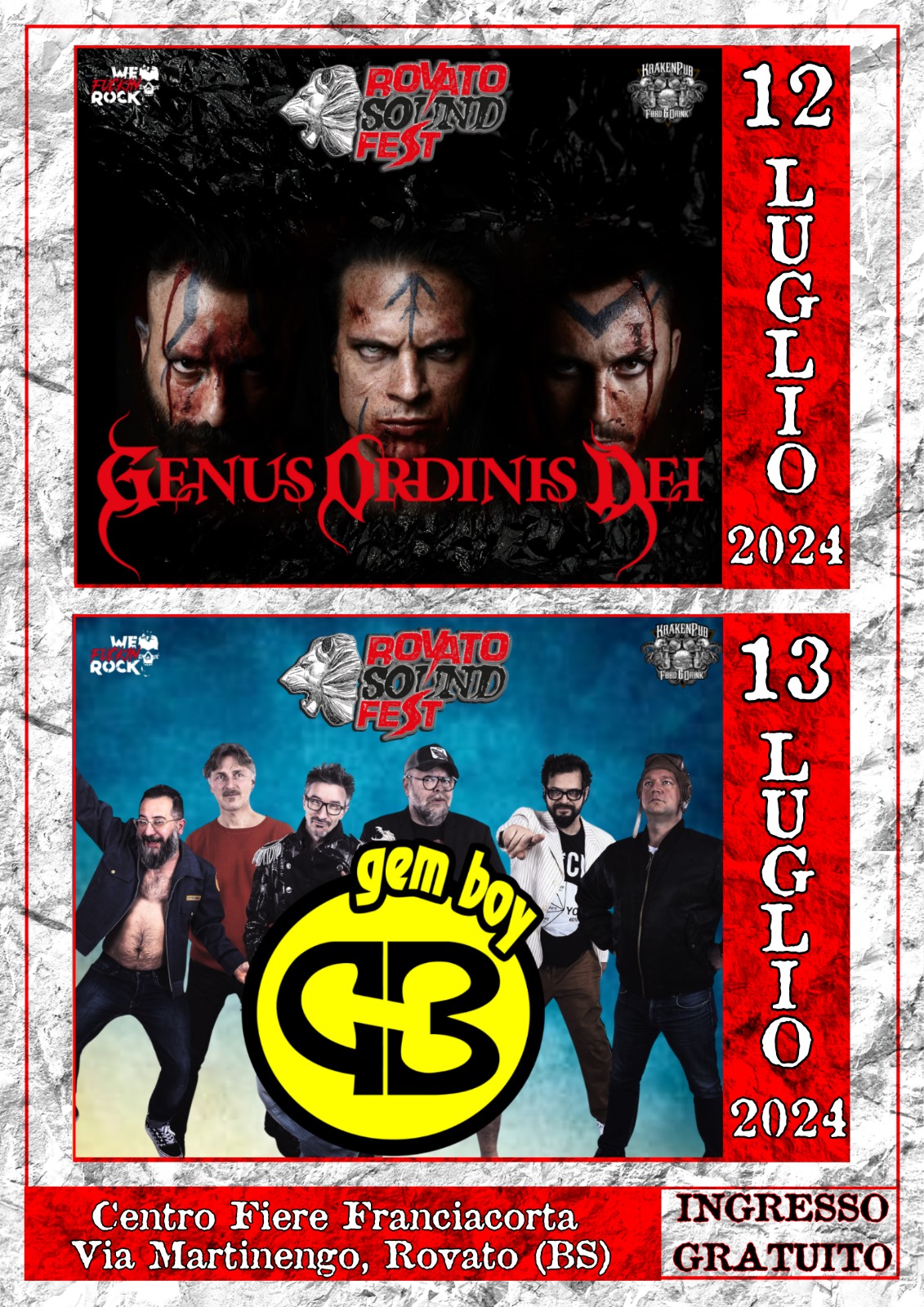 Genus Ordinis Dei e Gem Boy c/o Rovato Sound Fest – ingresso gratuito