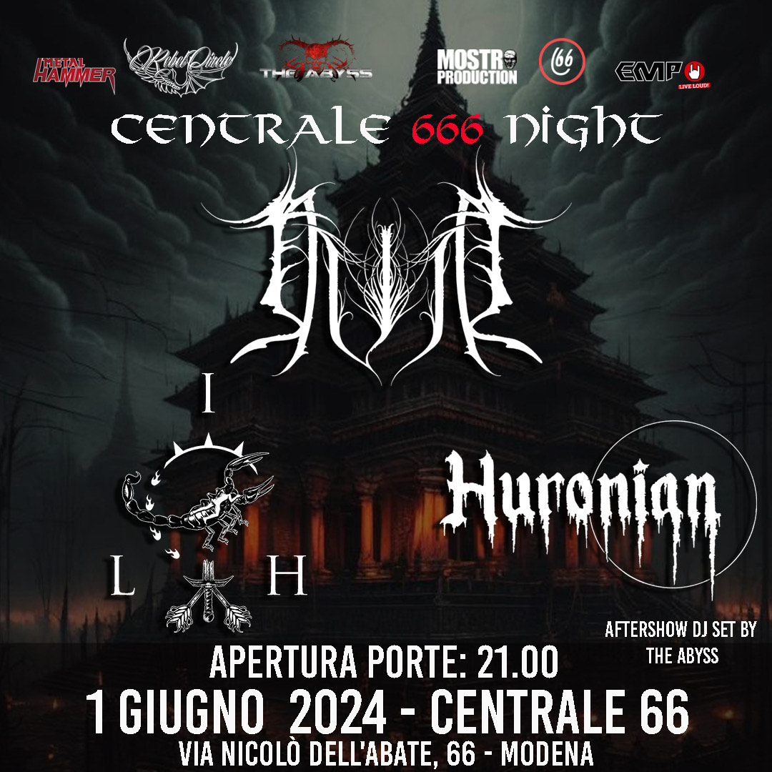 Centrale 666 Night: gli orari di Duir + Laetitia in Holocaust e Huronian live al Centrale 66 di Modena