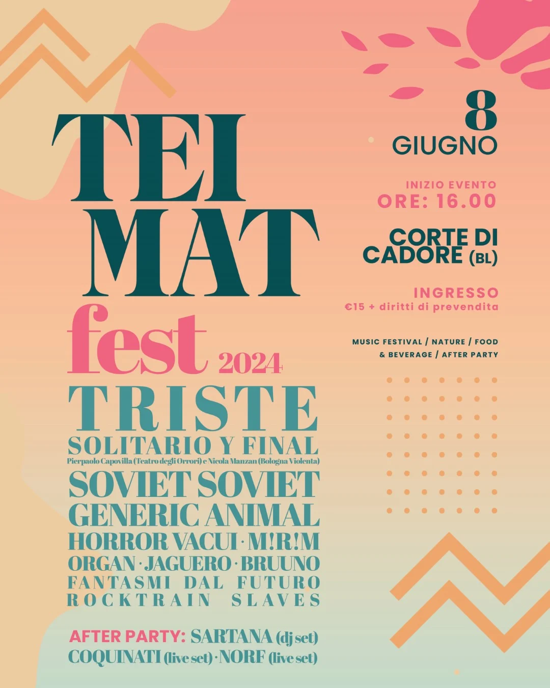 Teimat Fest 2024: la musica al cospetto delle Dolomiti nell’ex Villaggio Eni di Borca di Cadore