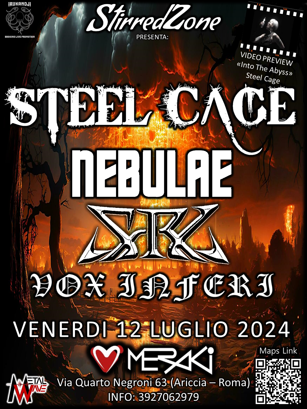 Steel Cage Video Preview and Live Show!!! With: Steel Cage + Nebulae + S.R.L. + Vox Inferi.