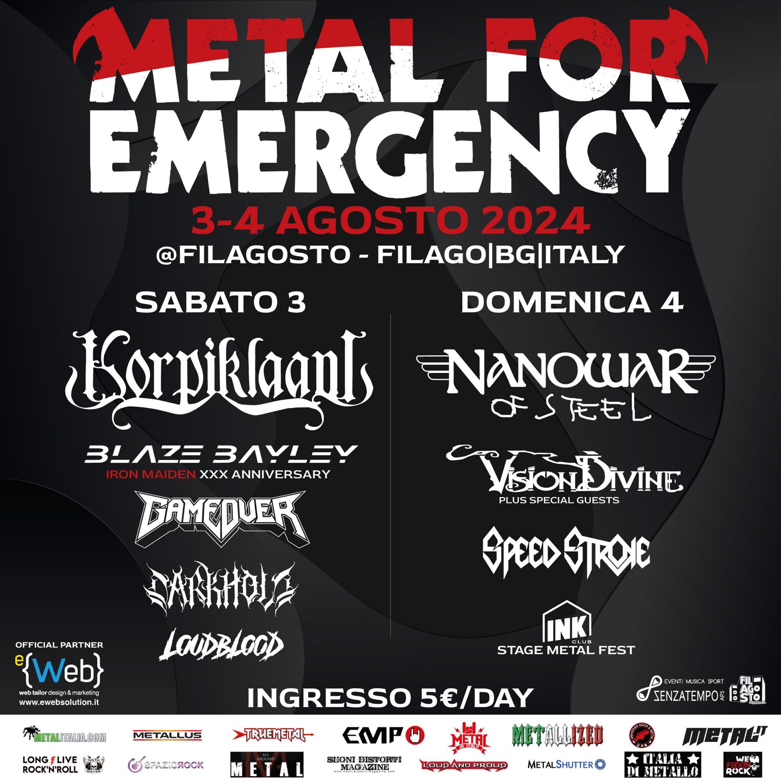 METAL FOR EMERGENCY 2024 – Programma Completo