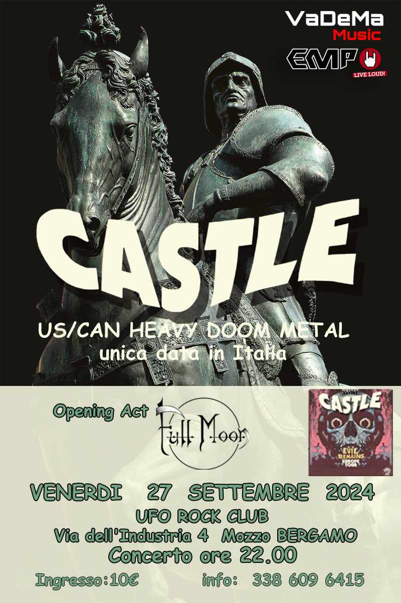 CASTLE – EVIL REMAINS TOUR unica data in Italia per la occult/doom band californiana.