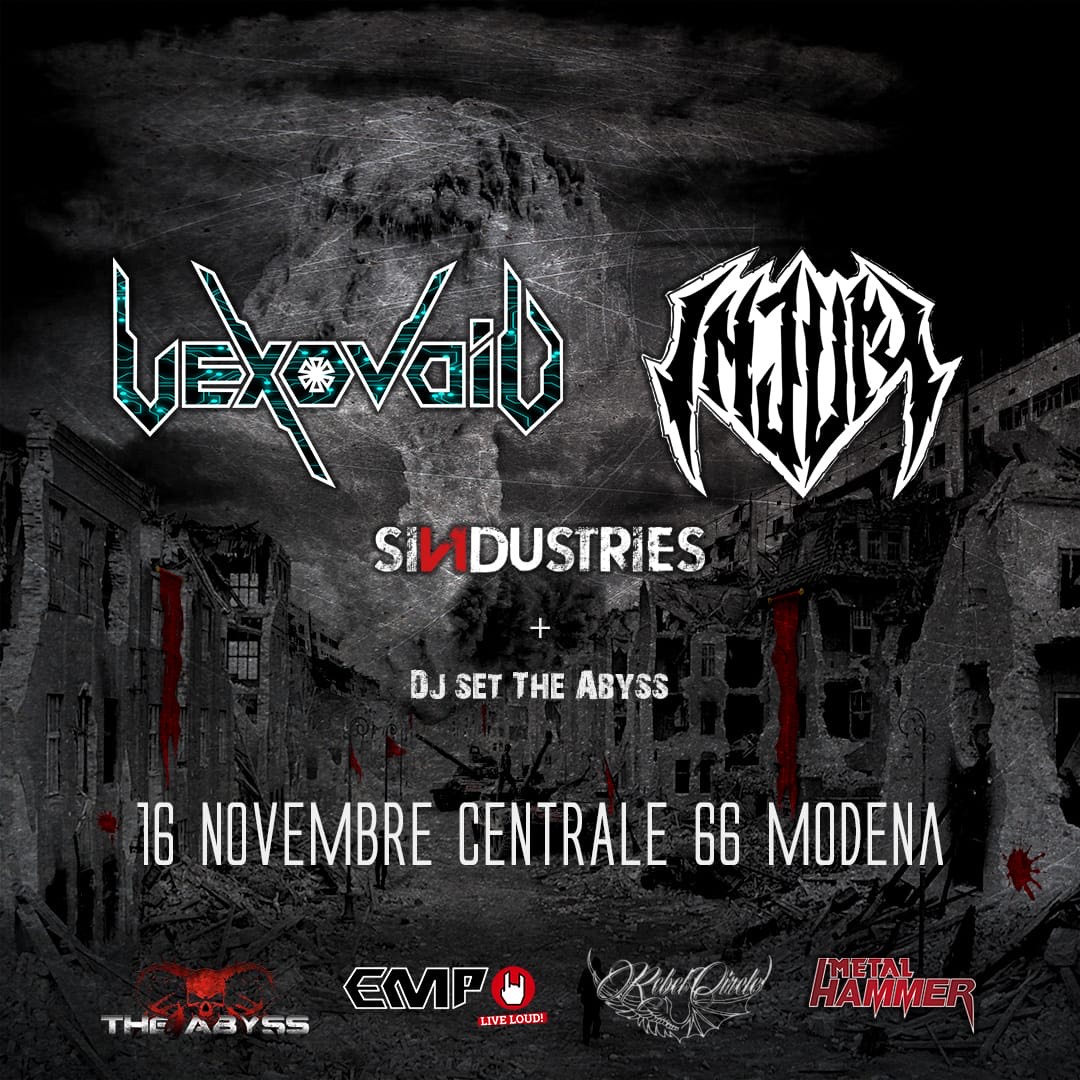 Vexovoid, Injury e Sindustries live al Centrale 66 di Modena