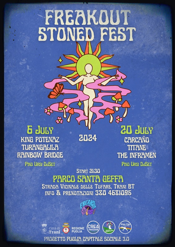FreakOut Stoned Fest 2024 – Sabato 6 Luglio al Parco Santa Geffa, Trani
