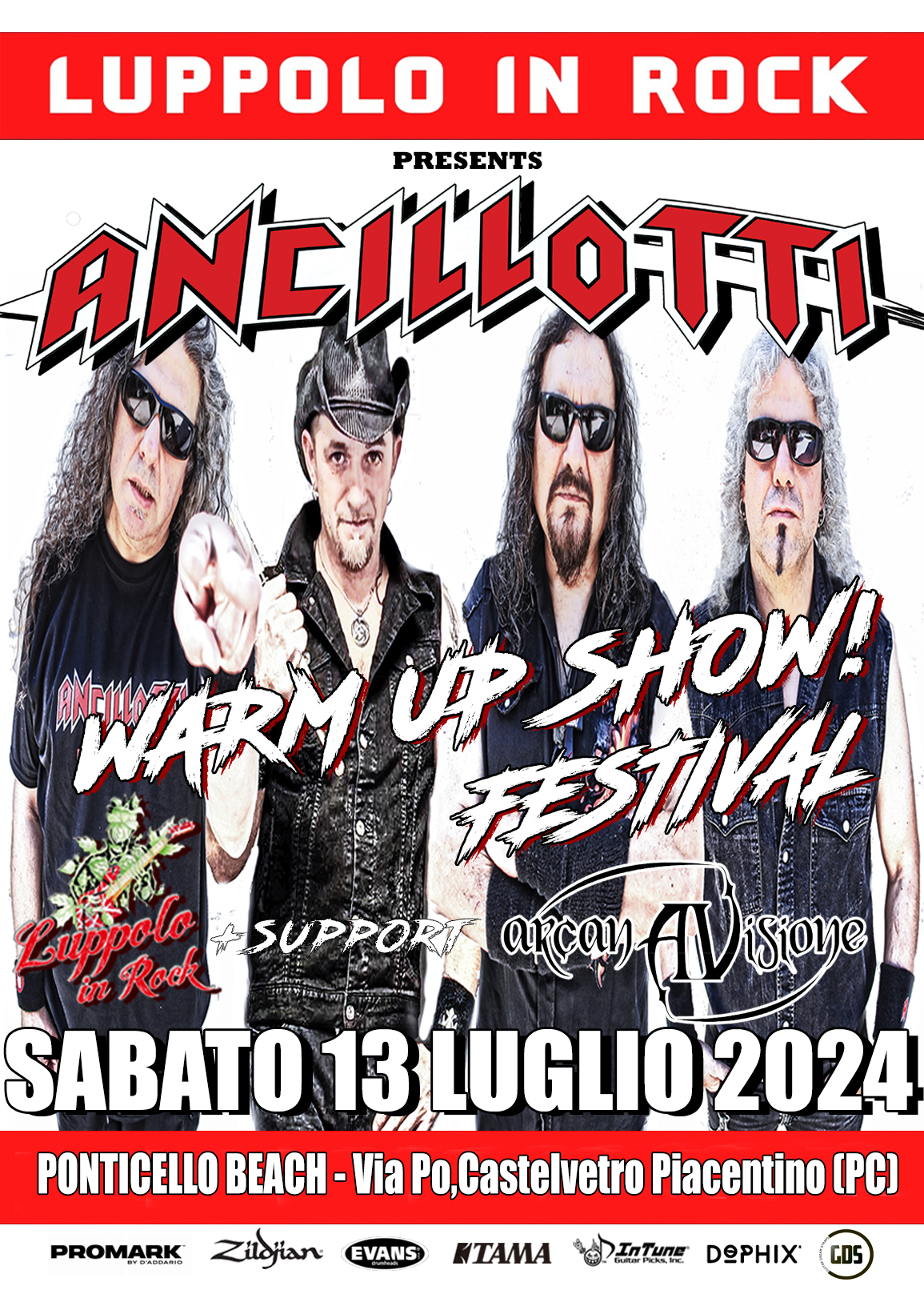 ANCILLOTTI – LUPPOLO IN ROCK FESTIVAL WARM UP SHOW – INFO E ORARI DI QUESTO SABATO – INGRESSO GRATUITO