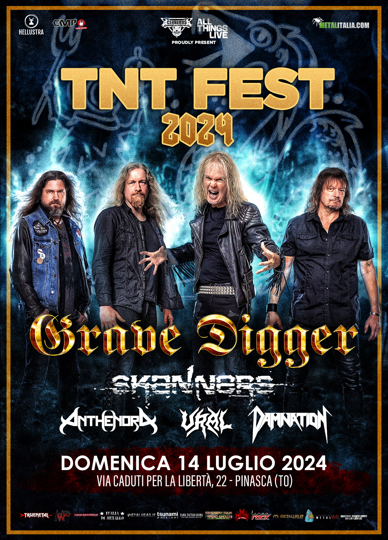 TNT FEST 2024: gli orari dell’evento a Pinasca (Torino) con GRAVE DIGGER, SKANNERS e altri