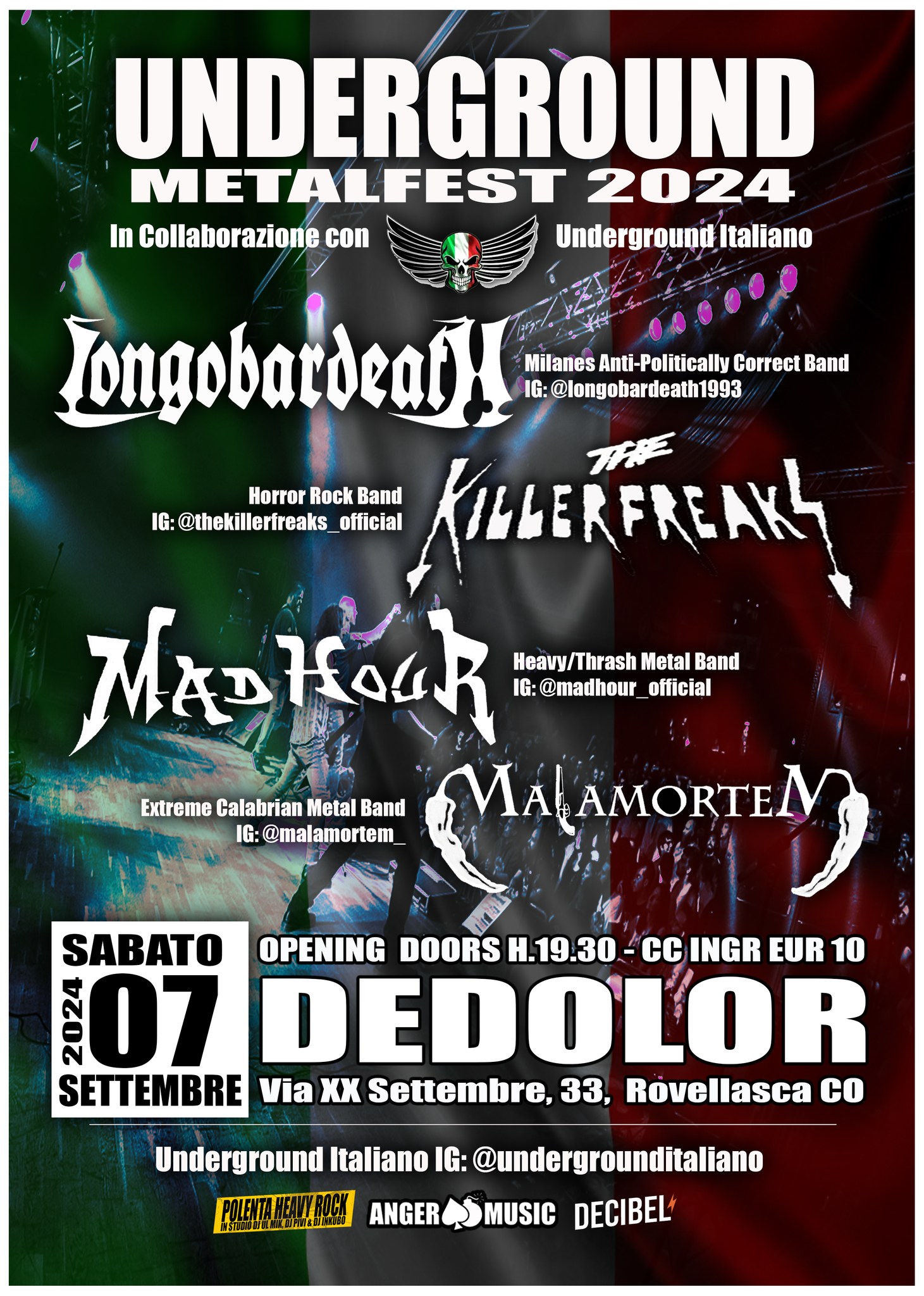 Underground Metalfest @ Dedolor Music Headquarter – Rovellasca (CO