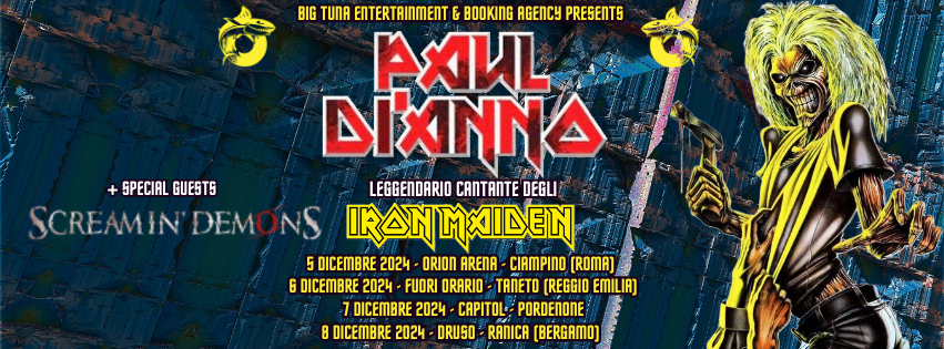 4 date in Italia per Paul Di’ Anno (Iron Maiden)