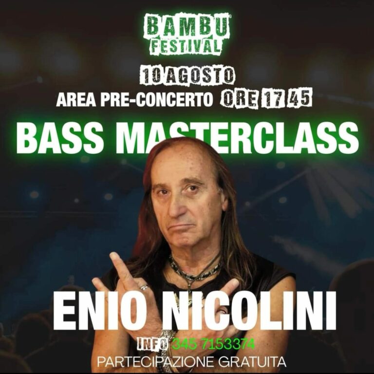 ENIO NICOLINI: bass masterclass il 10 agosto