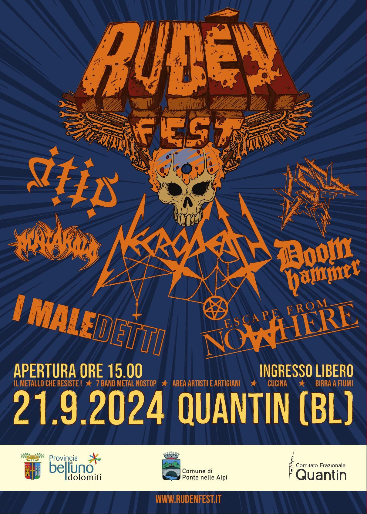 RUDENFEST: svelate le band, headliner i NECRODEATH