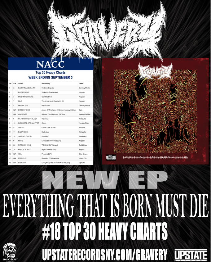 Downtempo/Deathcore heavy hitters GRAVERY to sign with UPSTATE RECORDS USA and to release their 1st EP via Bloodblast Distribution.