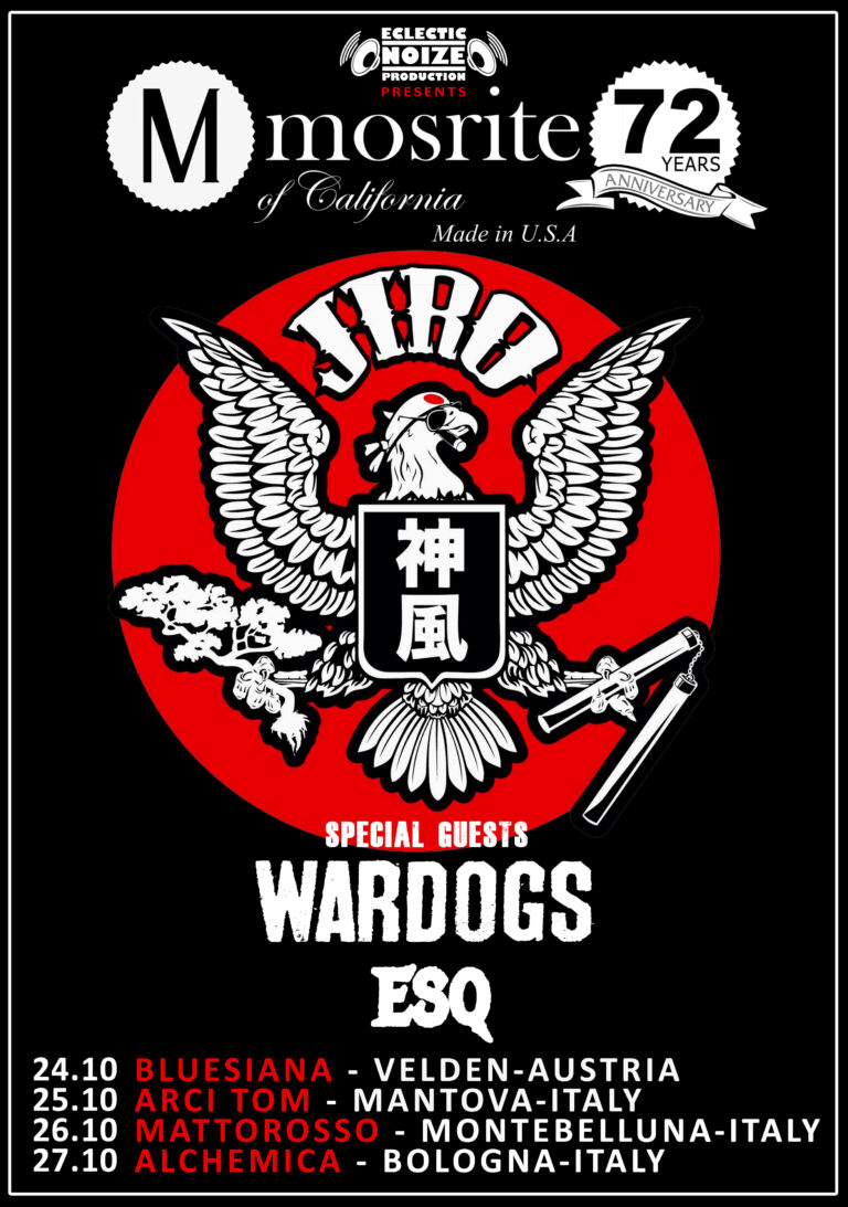 JIRO OKABE + WARDOGS (official italian Ramones tribute band) + ESQ + RAMONES MEMORABILA EXPOSITION FOR RAMONES’ 50TH ANNIVERSAY AND MOSRITE 72TH ANNIVERSAY