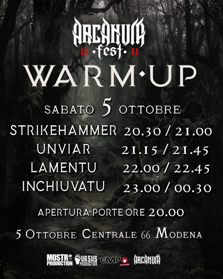 Orari warm up Arcanum Fest