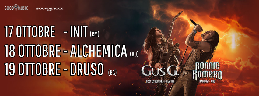 GUS G & RONNIE ROMERO in Tour ad Ottobre