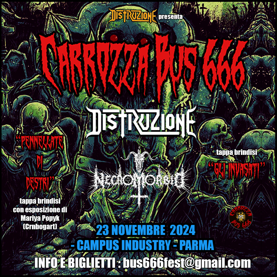 DISTRUZIONE: torna il bus 666 per lo Stige Festival 2024 con MYSTICUM e CULT OF FIRE