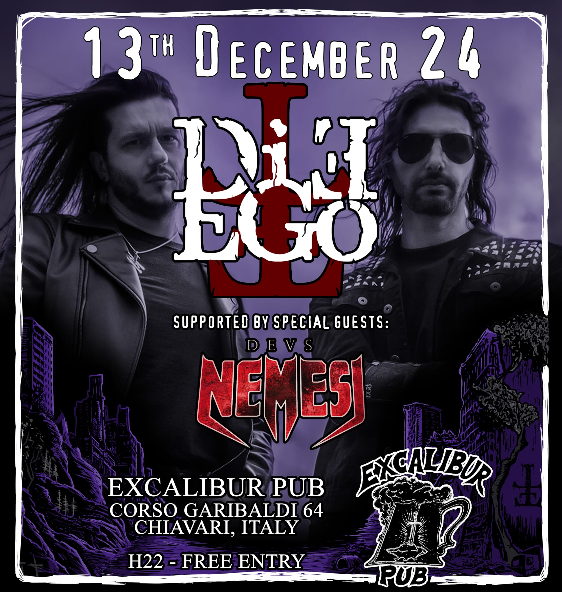 DIE EGO + DEUS NEMESI LIVE A CHIAVARI