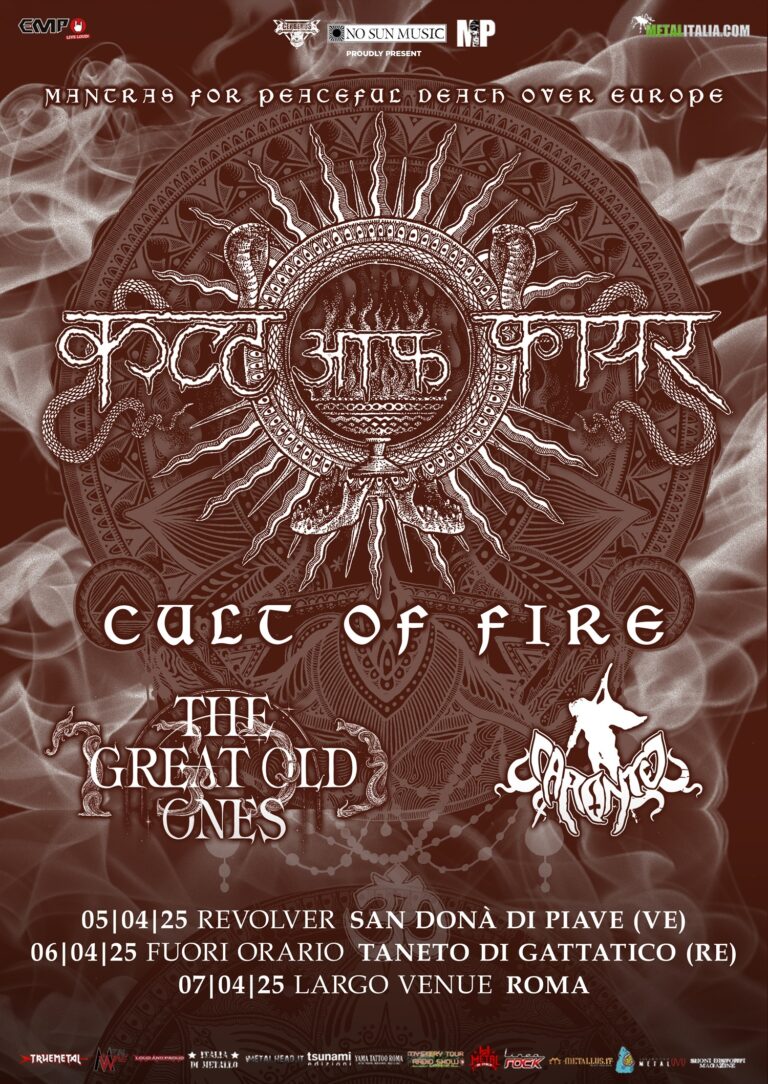 CULT OF FIRE: tre date in Italia ad Aprile