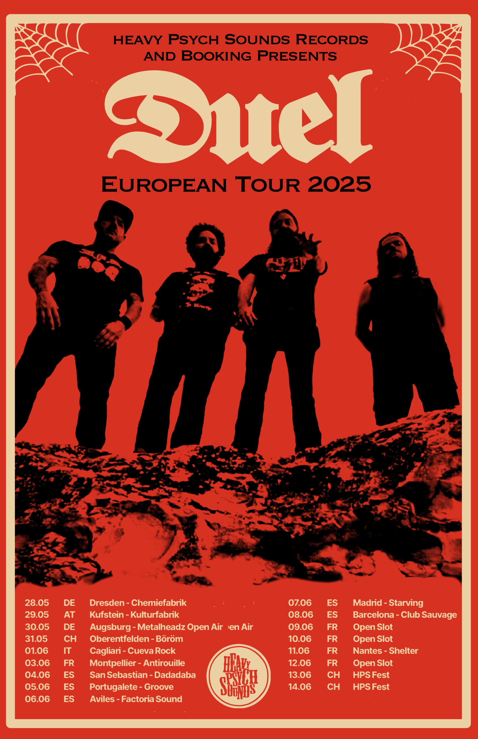 Heavy Psych Sounds Records&Booking to announce DUEL European Tour 2025 !!!