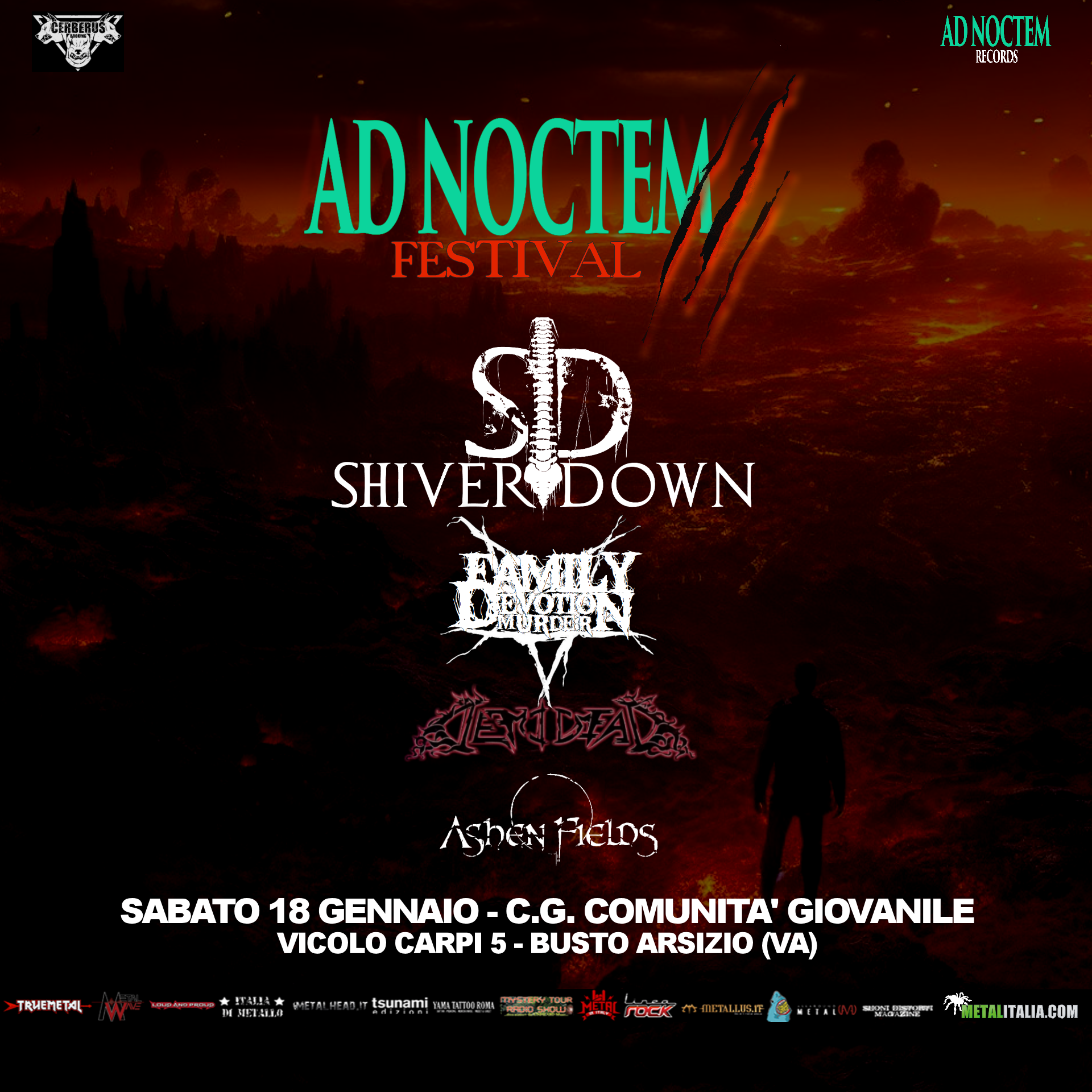 Ad Noctem Fest 2025: 18 Gennaio a Busto Arsizio