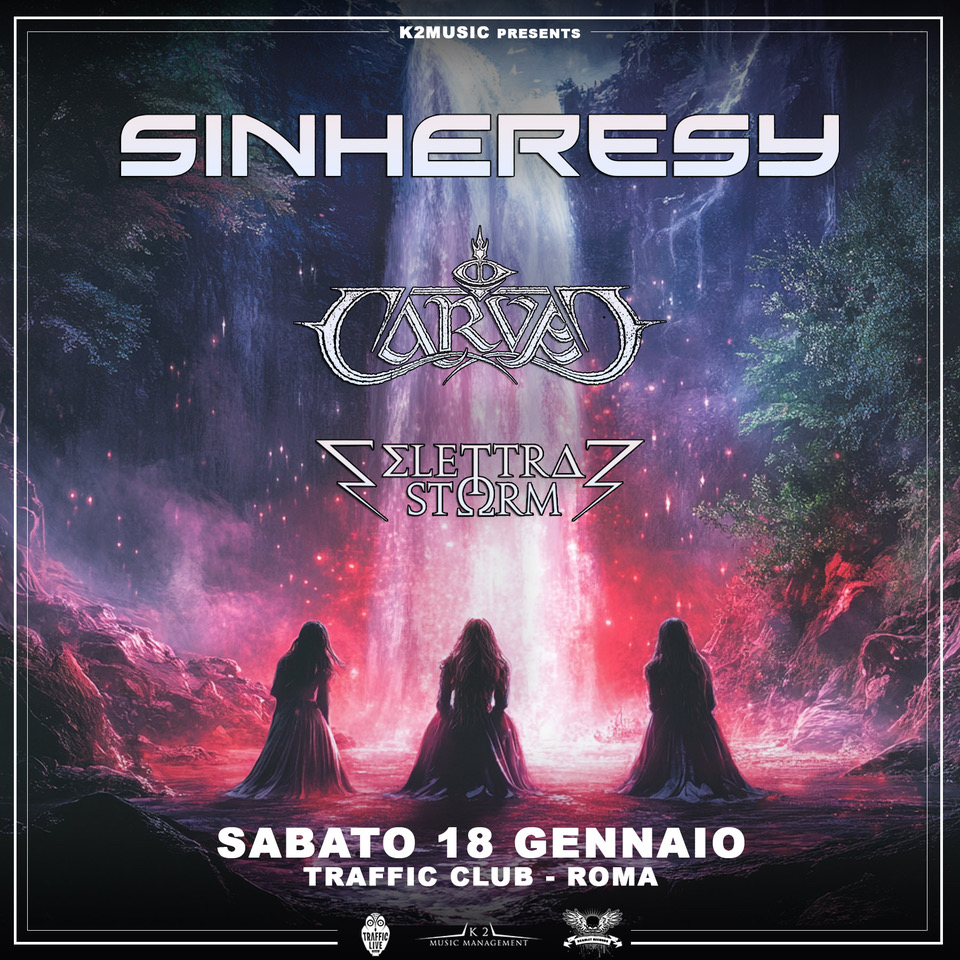 Sinheresy questo sabato a Roma con Carved ed Elettra Storm