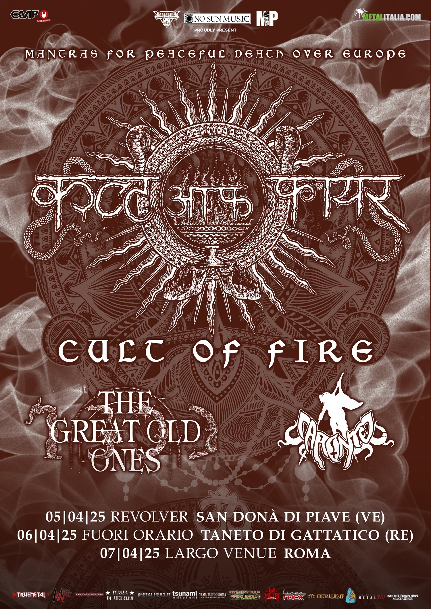 CULT OF FIRE: le prevendite per le italiane ad aprile