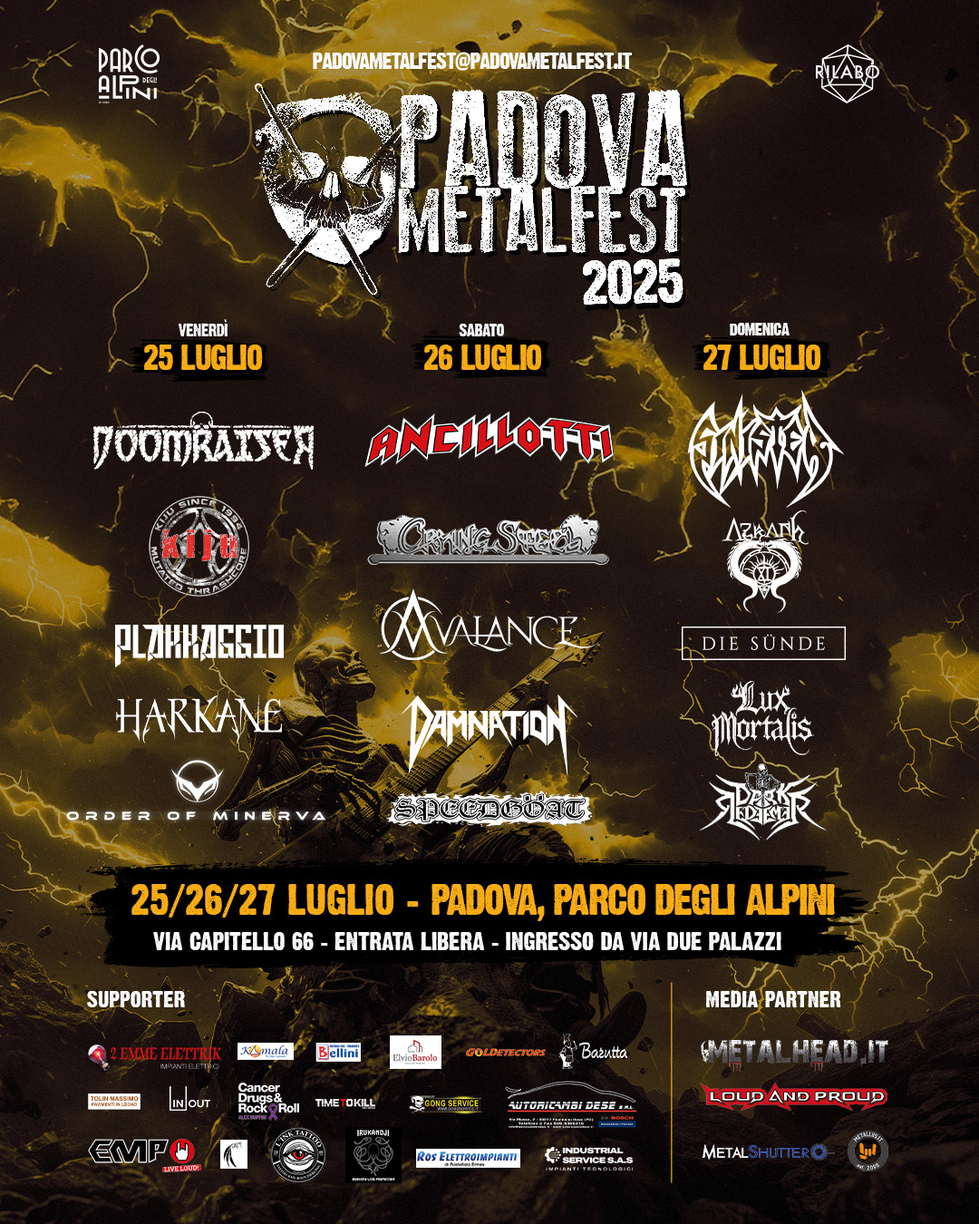 PADOVA METAL FEST 2025: la line up completa