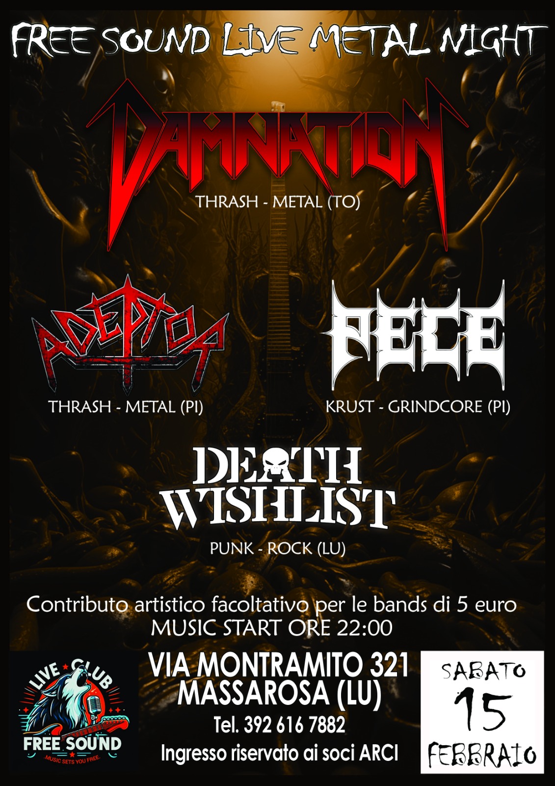 Freesound Live Metal Night @ FreeSound – Massarosa (LU)