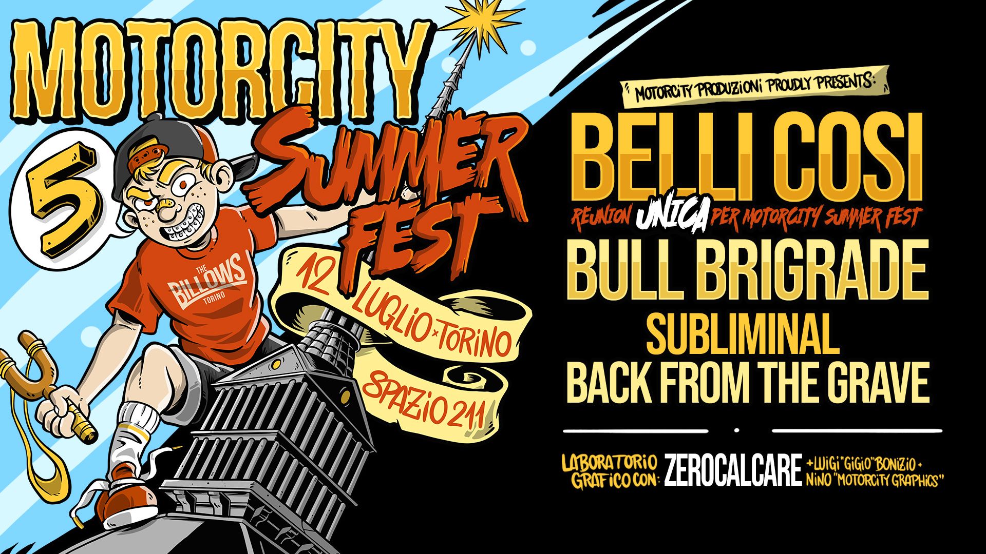 MOTORCITY SUMMER FEST, la quinta edizione allo SPAZIO211 di Torino sabato 12 luglio 2025