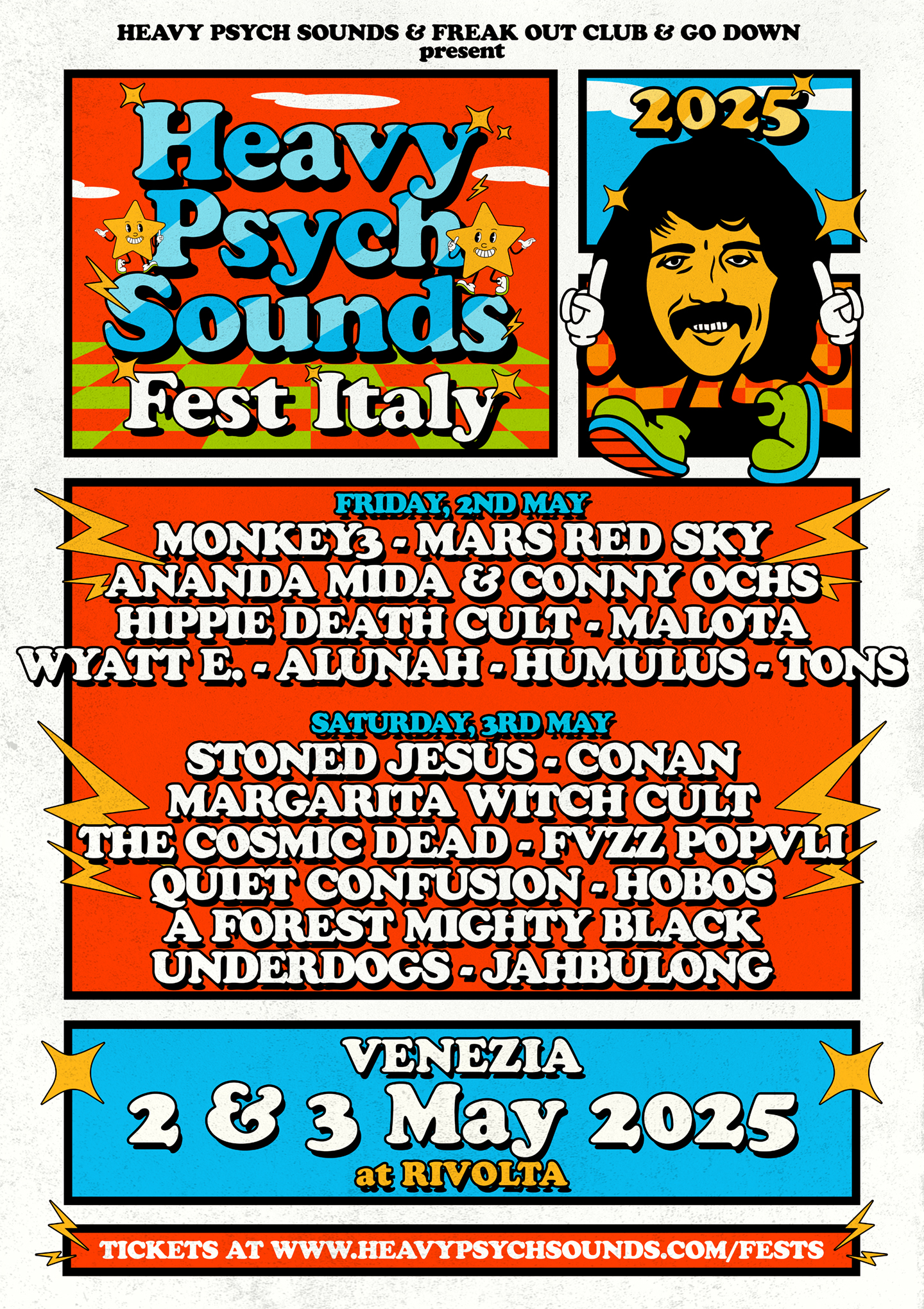 Heavy Psych Sounds to announce HEAVY PSYCH SOUNDS FEST ITALY 2025 – Bologna & Venezia – DAY SPLIT announced today !!!